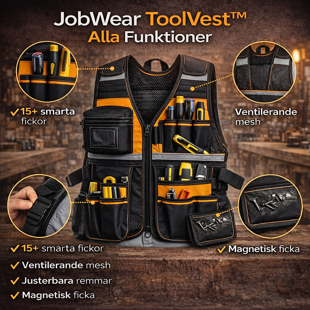 JobWear SmartCarry™ – Verktygsvästen som gör jobbet enklare